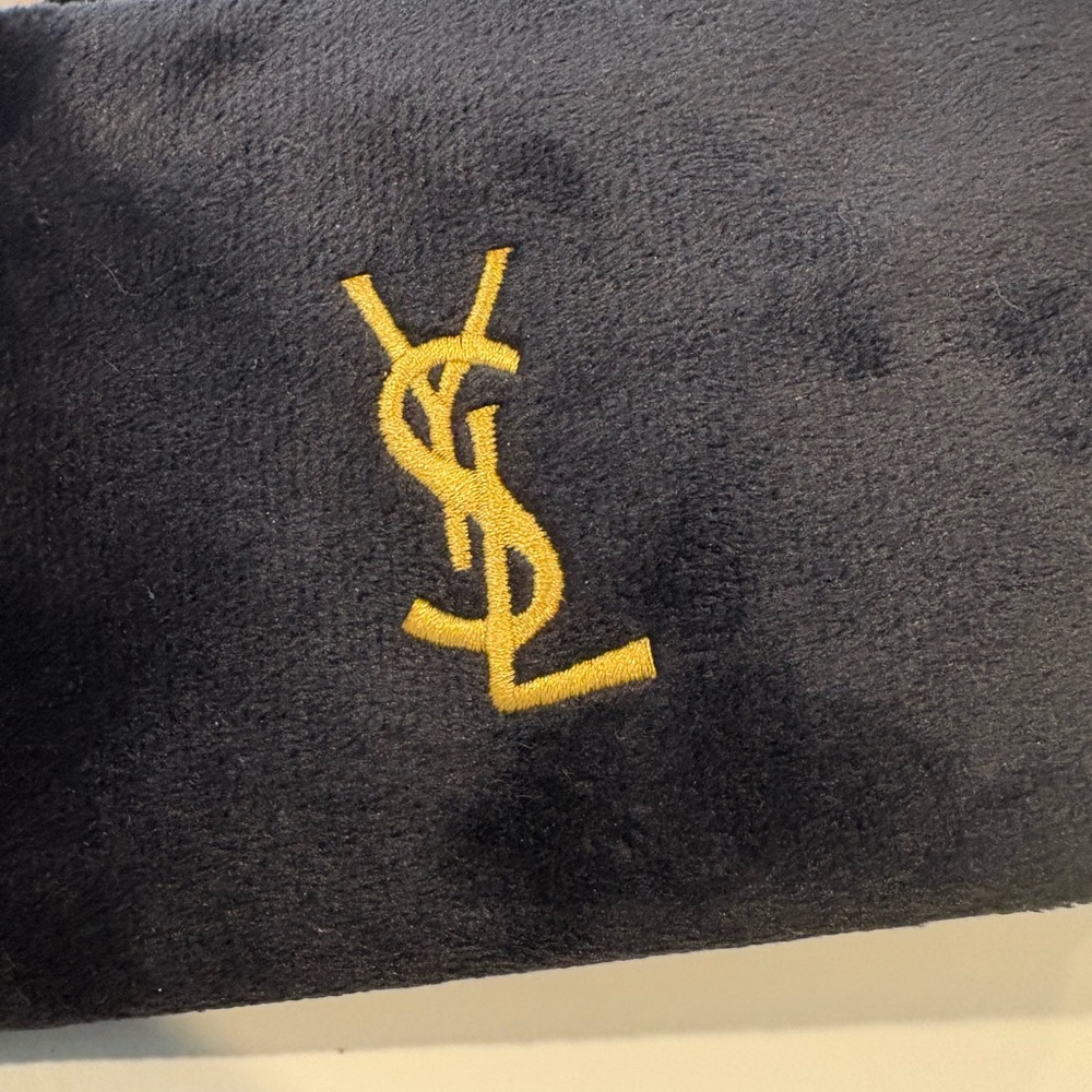 Yves Saint Laurent Black and Gold Cosmetic Pouch - Picture 3 of 7
